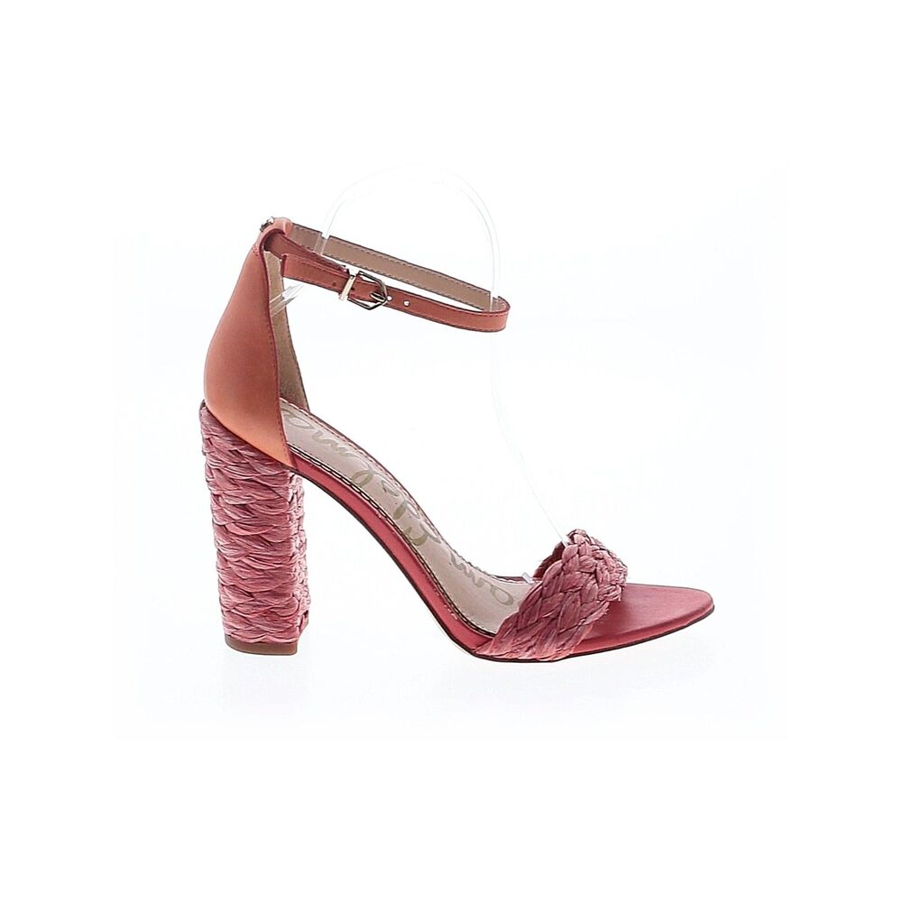 Sam Edelman Yoana Sandals w Braided Raffia Block Heel and Ankle Strap. Sz 7.5
